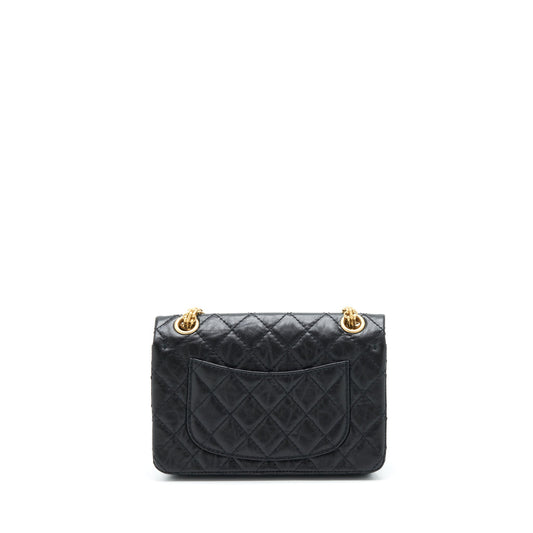 Chanel Mini 2.55 Reissue Flap Bag Aged Calfskin Black Brushed