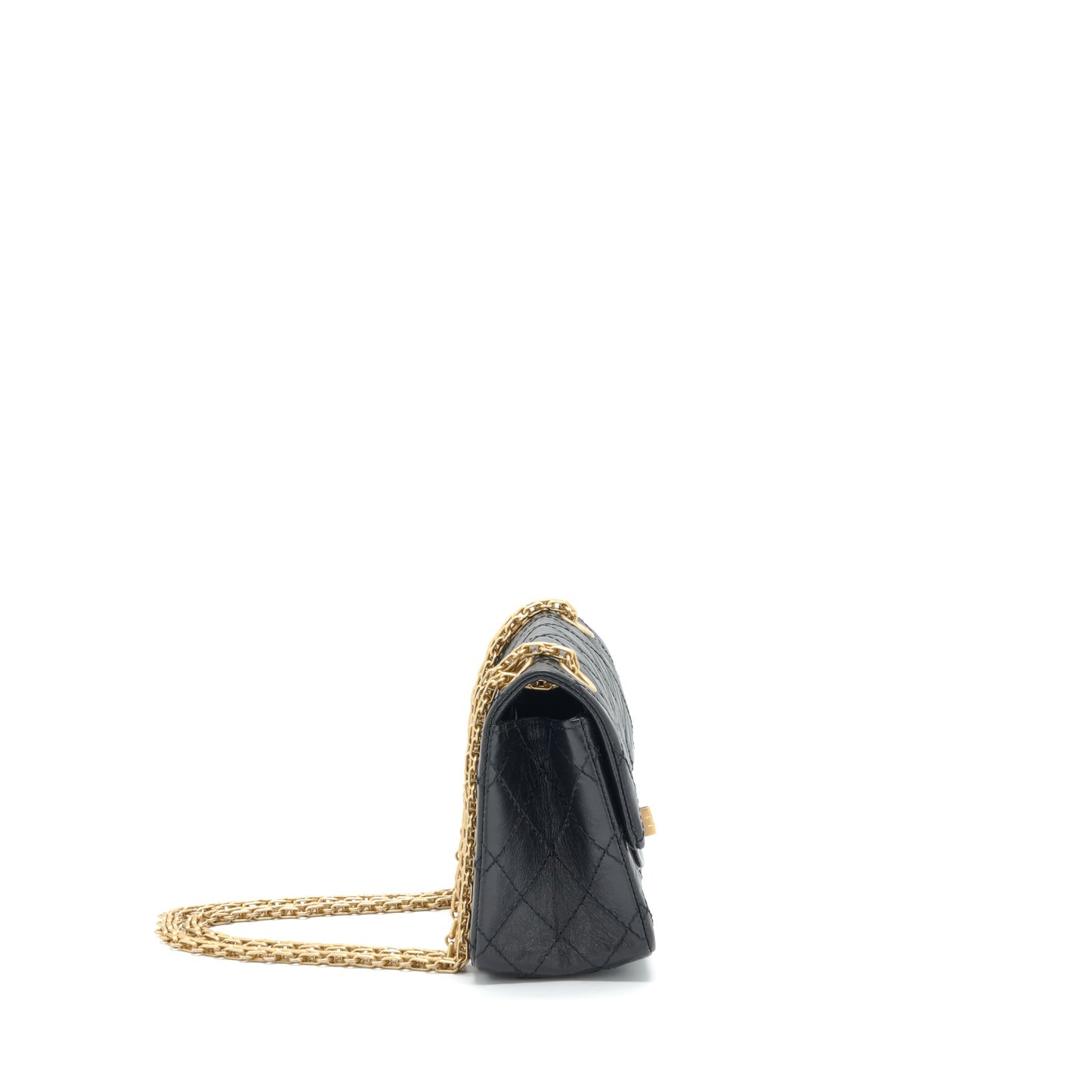 Chanel Mini 2.55 Reissue Flap Bag Aged Calfskin Black Brushed