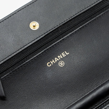 Chanel 2.55 Reissue Lucky Charms Wallet On Chain Aged Calfskin Black