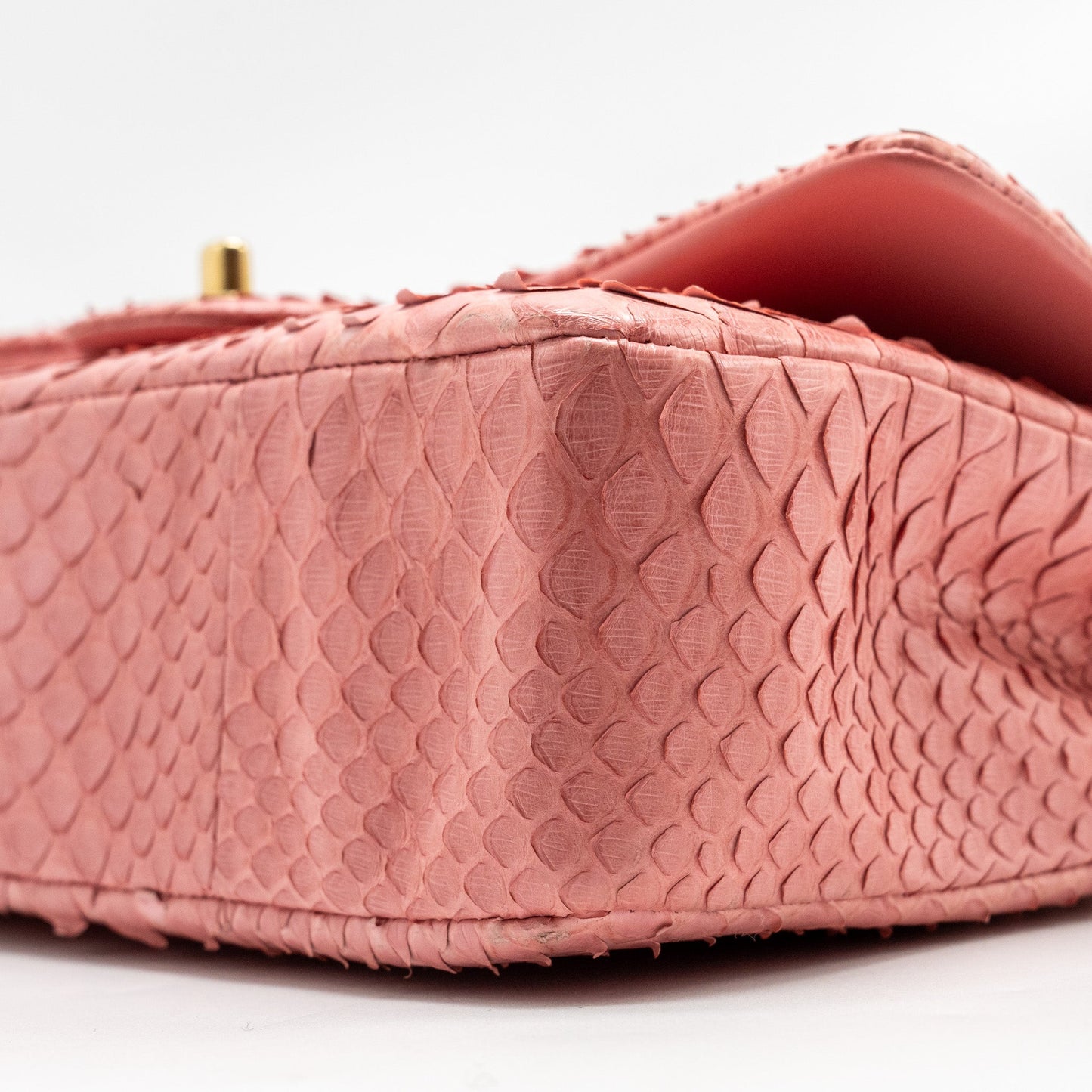 Chanel Medium Flap Bag with Detailed Charms Python Pink