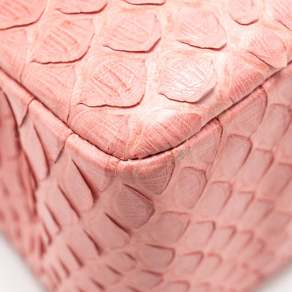 Chanel Medium Flap Bag with Detailed Charms Python Pink