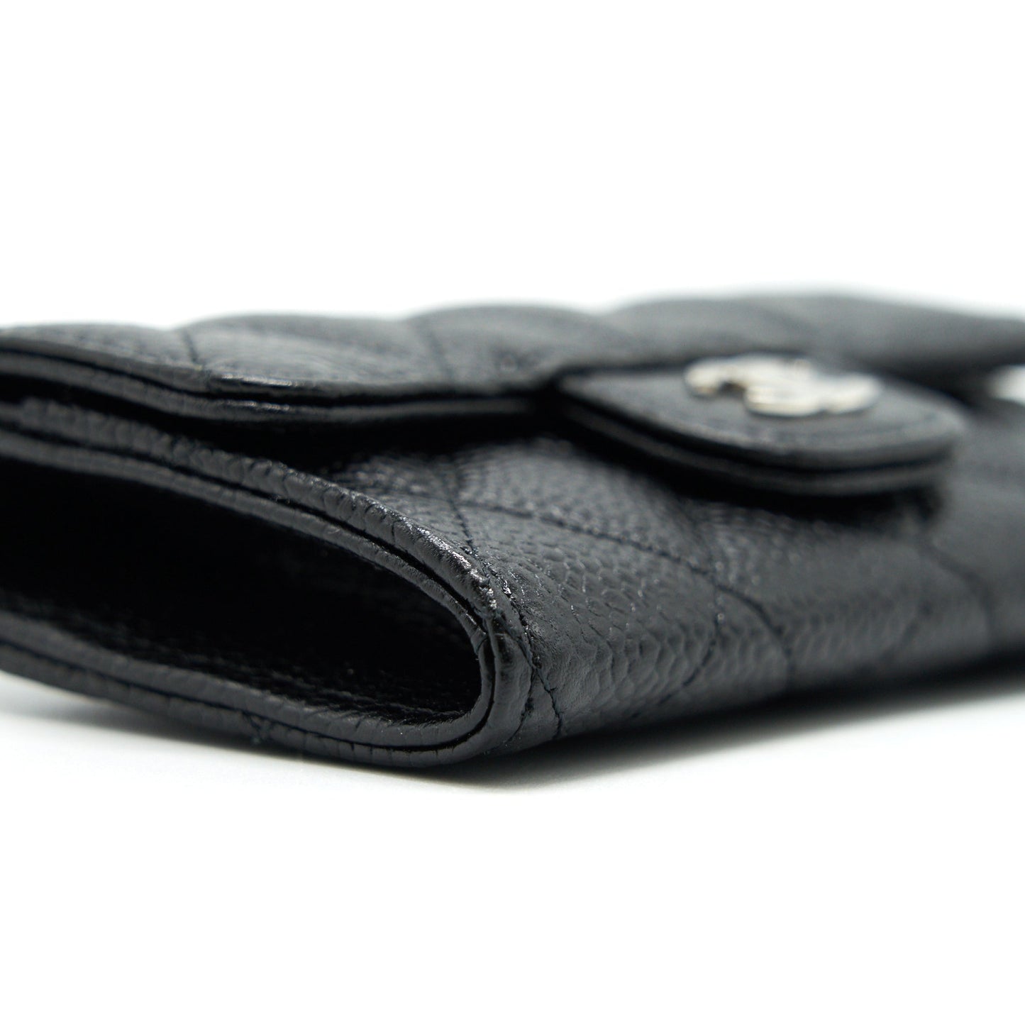 CHANEL Classic Card Holder Grained Calfskin  Black