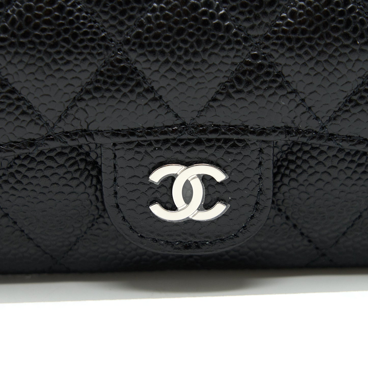 CHANEL Classic Card Holder Grained Calfskin  Black