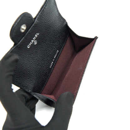 CHANEL Classic Card Holder Grained Calfskin  Black