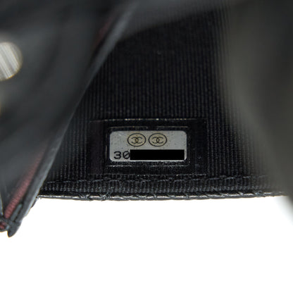 CHANEL Classic Card Holder Grained Calfskin  Black