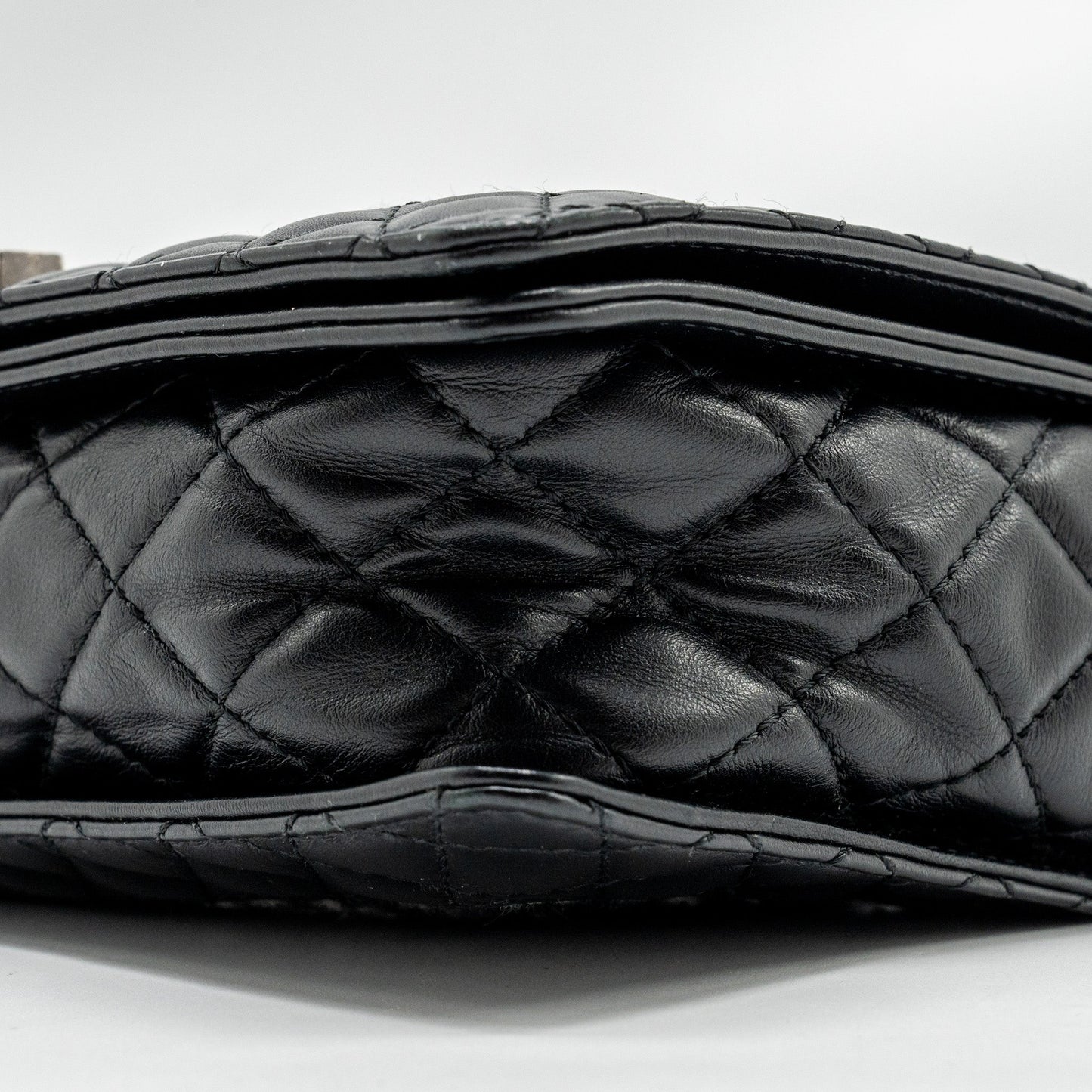 Chanel Multi Chain Boy Bag Calfskin/Tweed Black