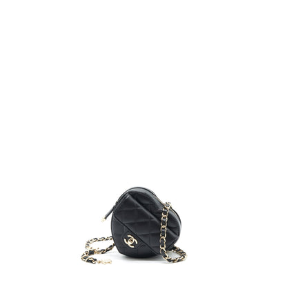 Chanel 22S Heart Belt Bag Lambskin Black L