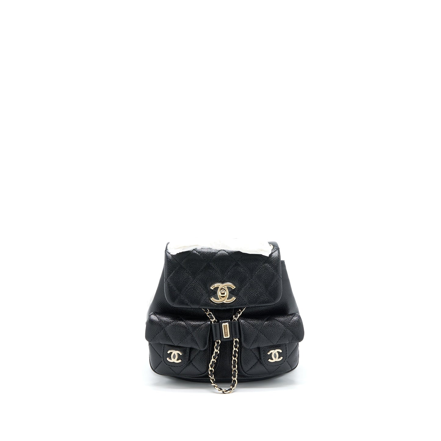 Chanel 23P Mini Triple Pack Backpack Caviar Black L (Microchip)