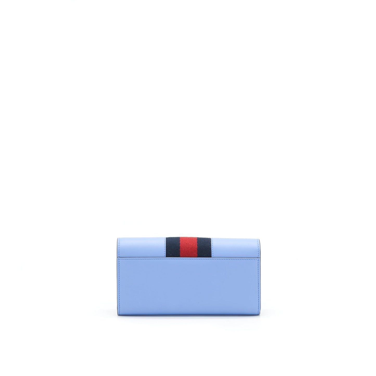 Gucci Sylvie Leather Continental Long Wallet In Blue