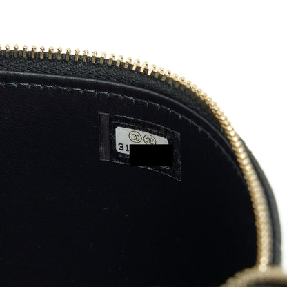 Chanel 22S Letter Top Handle Long Vanity Caviar Black
