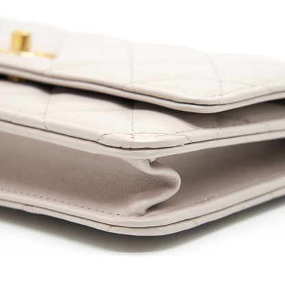 Chanel 21B Light Purple Pearl Crush Wallet on Chain