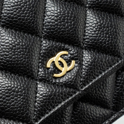 Chanel Classic Wallet On Chain Caviar Black (Microchip)