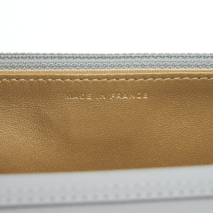 Chanel Pearl Crush Wallet On Chain Lambskin Grey Brushed  (Microchip)