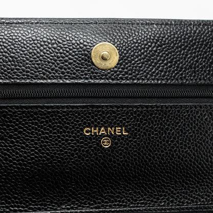 Chanel Classic Wallet On Chain Caviar Black (Microchip)