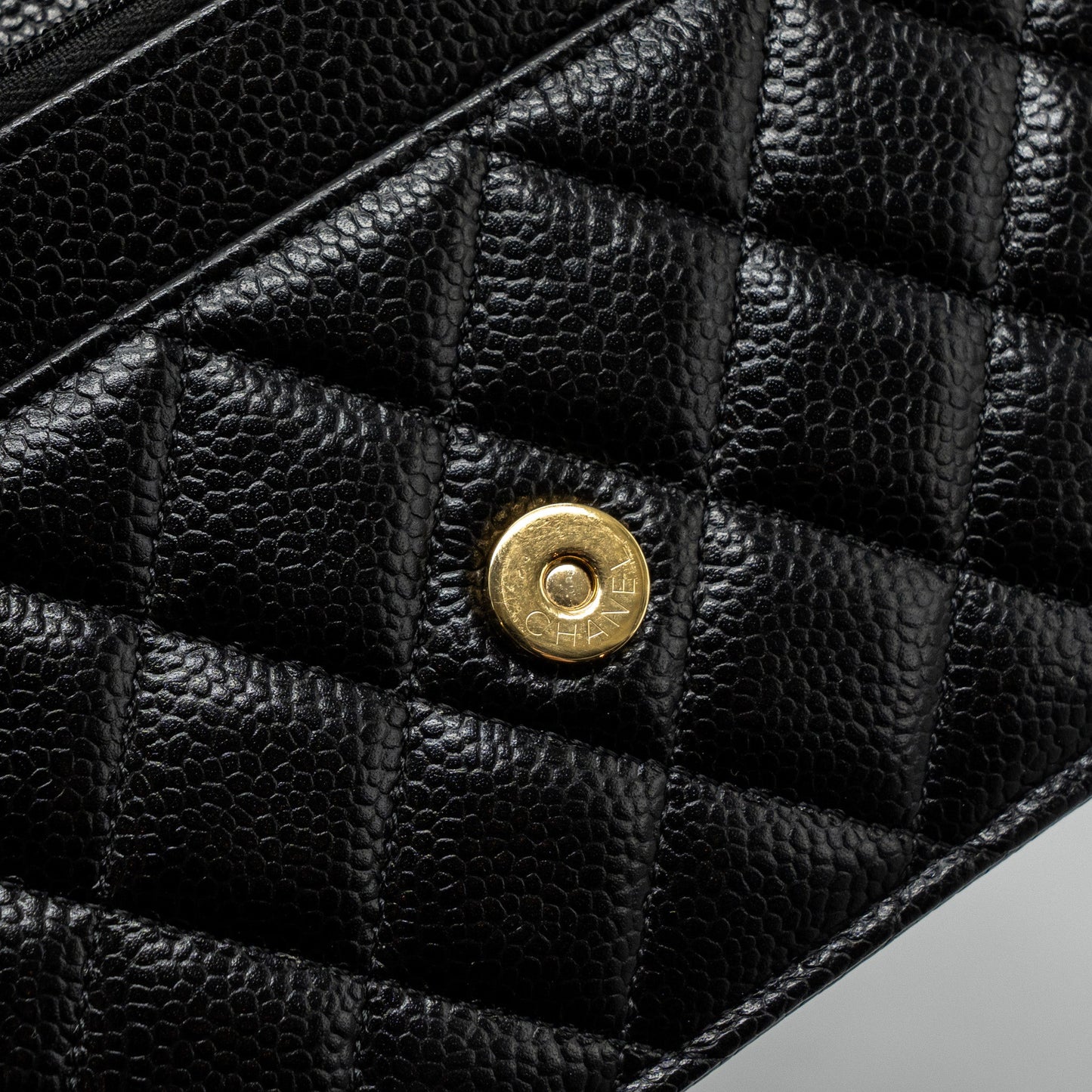 Chanel Classic Wallet On Chain Caviar Black (Microchip)