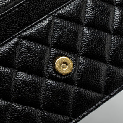 Chanel Classic Wallet On Chain Caviar Black (Microchip)