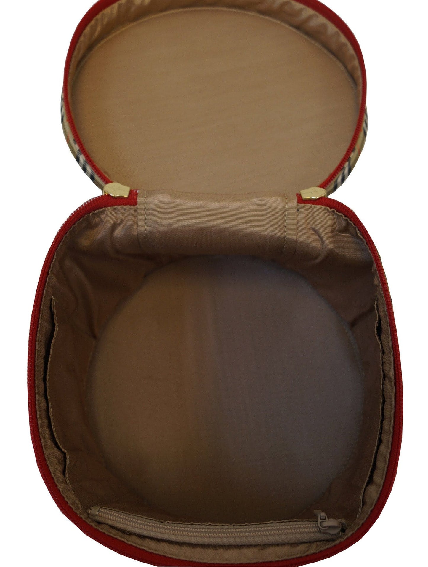 Burberry Nova Check Plaid Pattern Canvas Vanity Bag