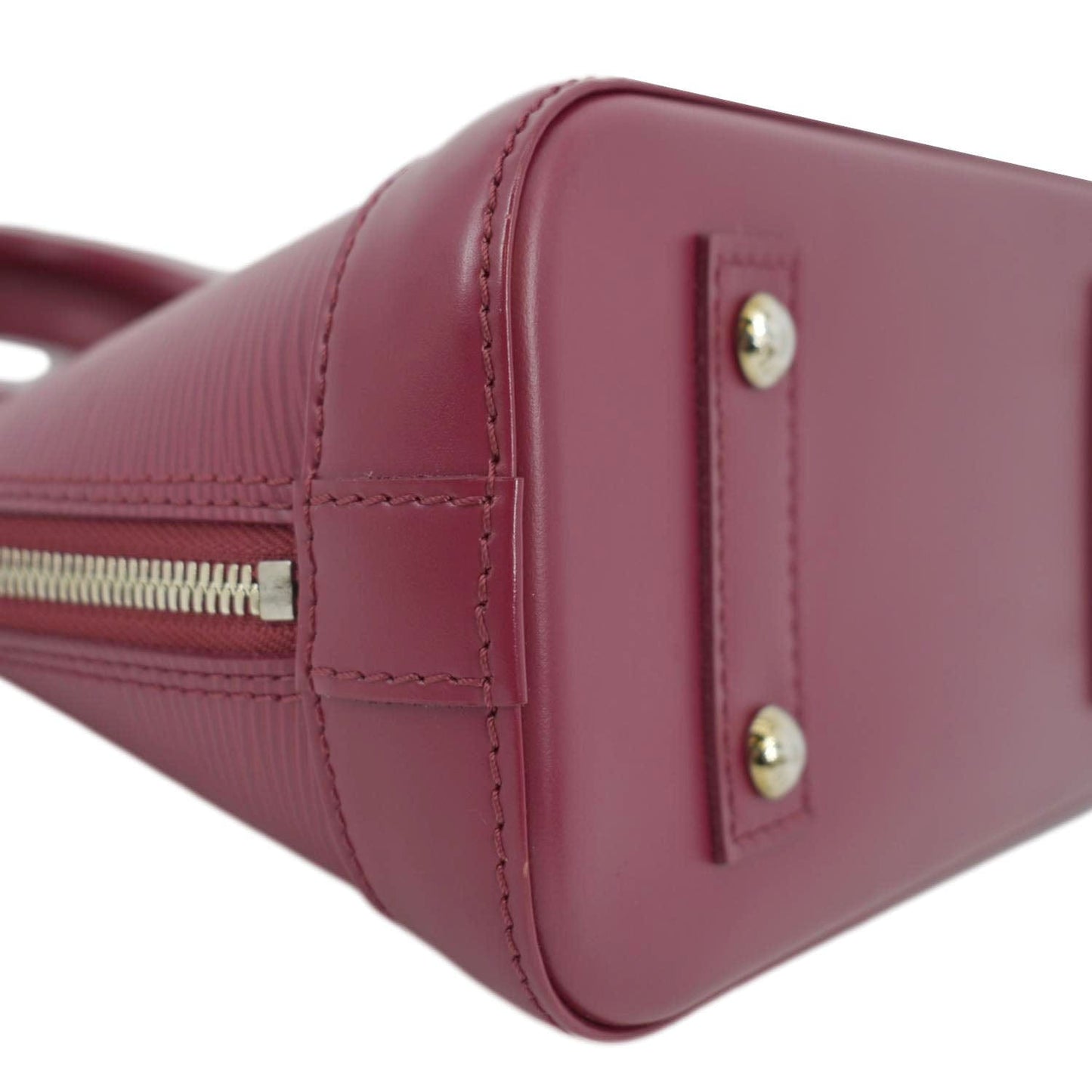 LOUIS VUITTON Alma BB Epi Leather Satchel Crossbody Bag Red