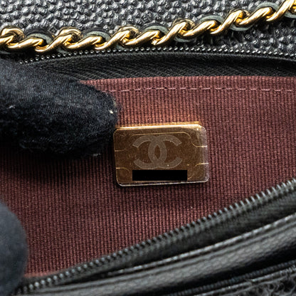 Chanel Classic Wallet On Chain Caviar Black (Microchip)