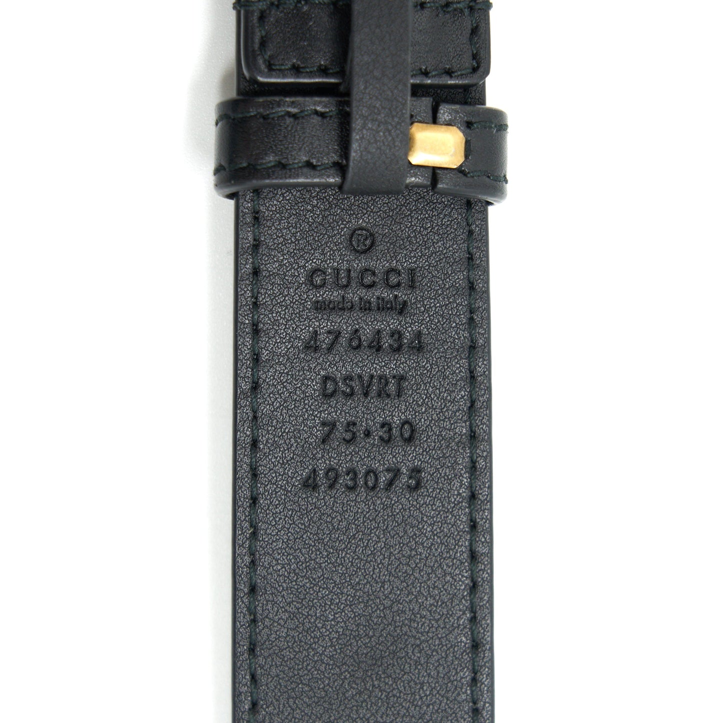 GUCCI GG MARMONT MATELASSE LEATHER BELT BAG BLACK SIZE 75