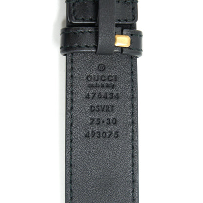 GUCCI GG MARMONT MATELASSE LEATHER BELT BAG BLACK SIZE 75