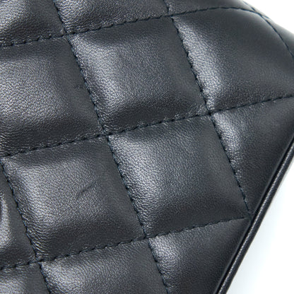 Chanel Pear Crush Long Vanity With Chain Lambskin Black
