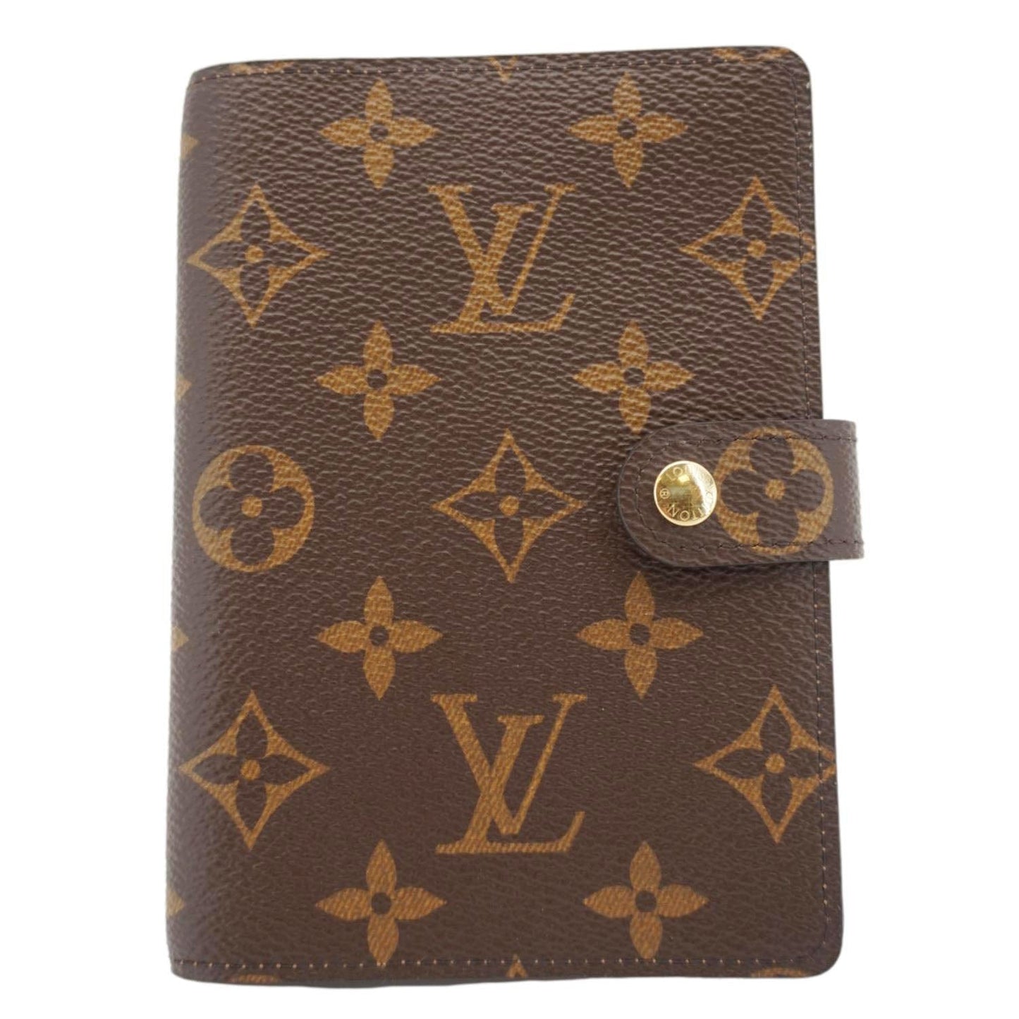 LOUIS VUITTON Agenda PM Monogram Canvas Planner Cover Brown