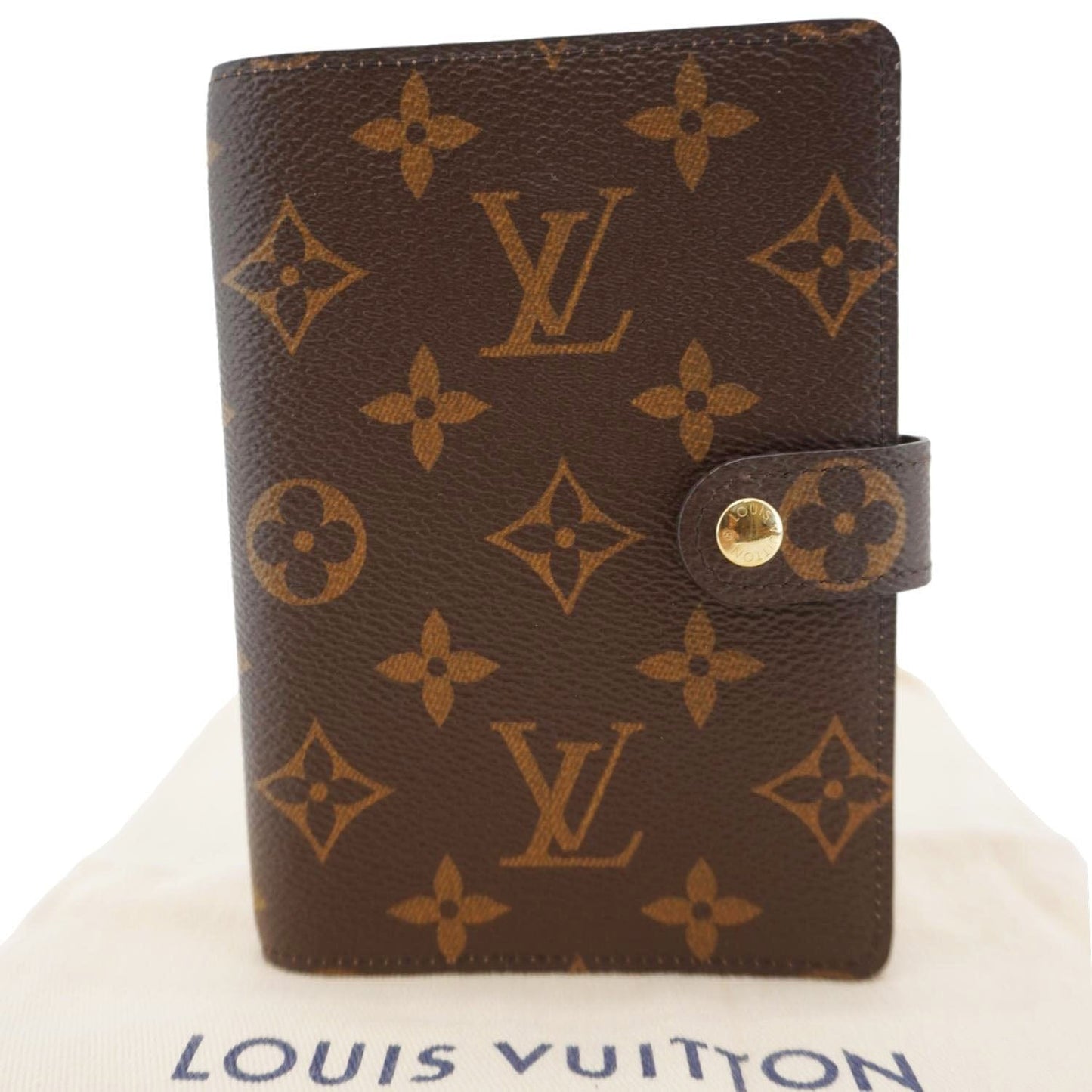 LOUIS VUITTON Agenda PM Monogram Canvas Planner Cover Brown