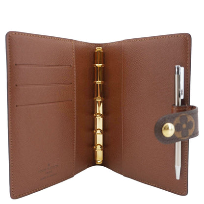 LOUIS VUITTON Agenda PM Monogram Canvas Planner Cover Brown