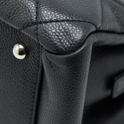 Chanel CC Logo Tote Bag Caviar Black
