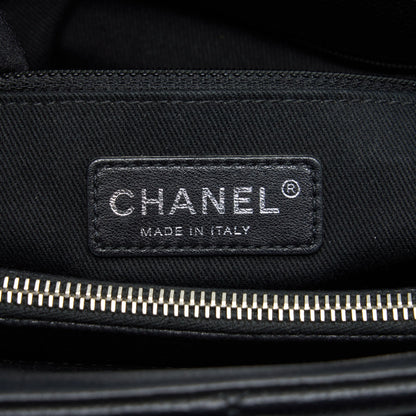 Chanel CC Logo Tote Bag Caviar Black