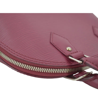 LOUIS VUITTON Alma BB Epi Leather Satchel Crossbody Bag Red