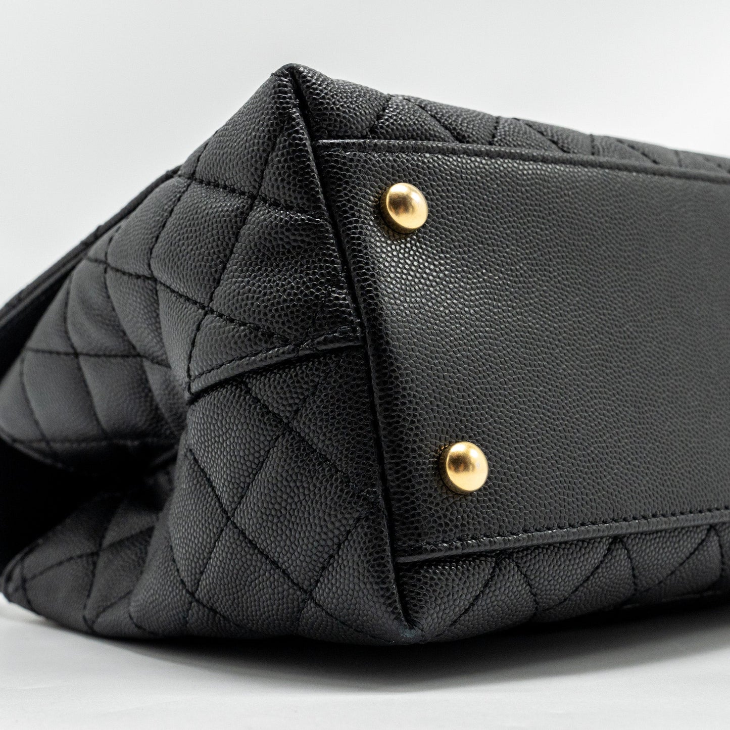 Chanel Medium Coco Handle Limited Edition Caviar Black  (microchip)