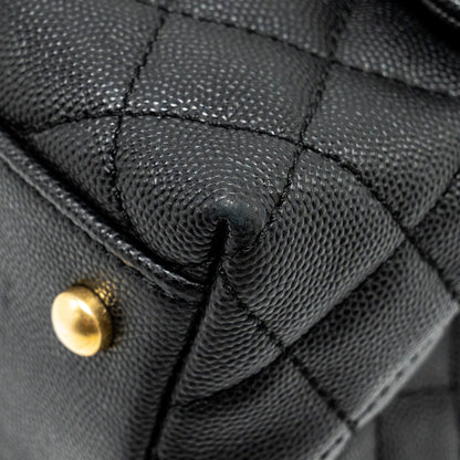 Chanel Medium Coco Handle Limited Edition Caviar Black  (microchip)