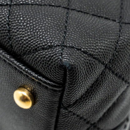 Chanel Medium Coco Handle Limited Edition Caviar Black  (microchip)