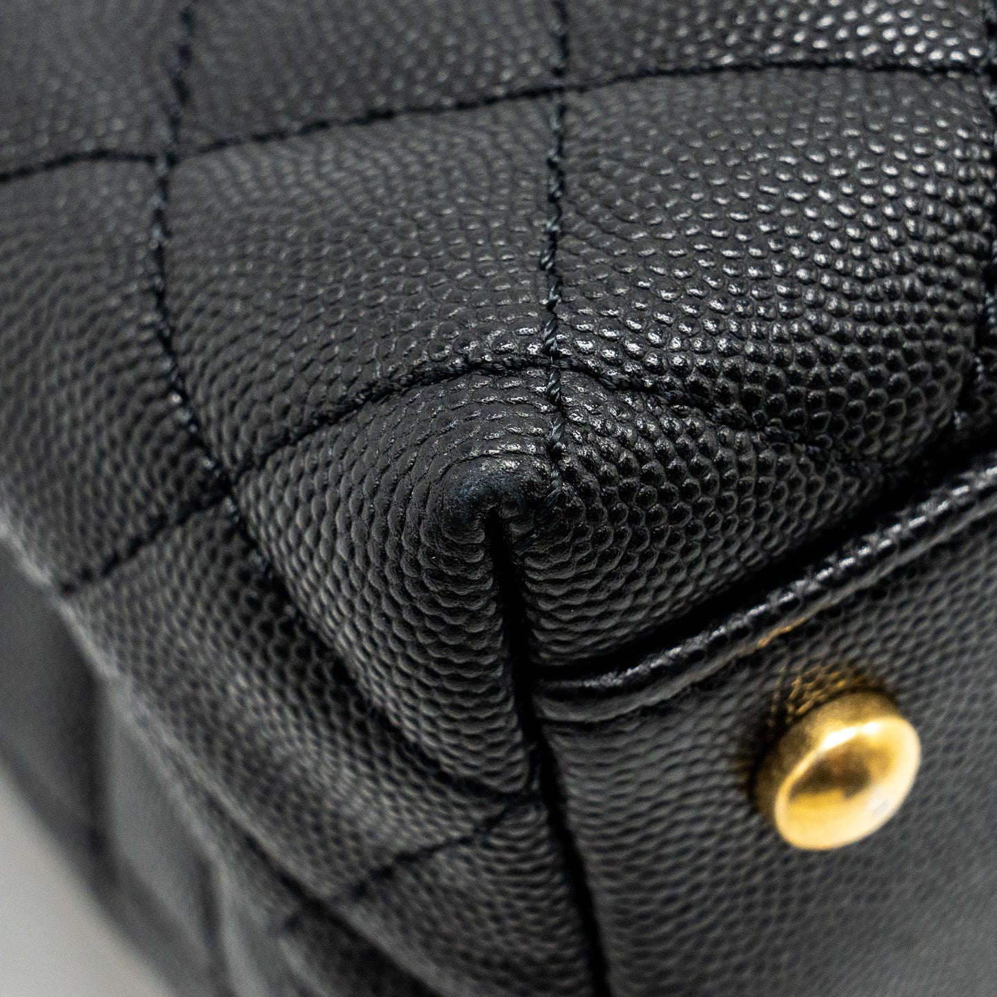 Chanel Medium Coco Handle Limited Edition Caviar Black  (microchip)