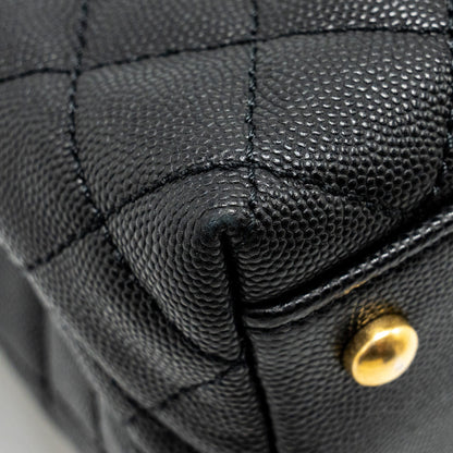 Chanel Medium Coco Handle Limited Edition Caviar Black  (microchip)