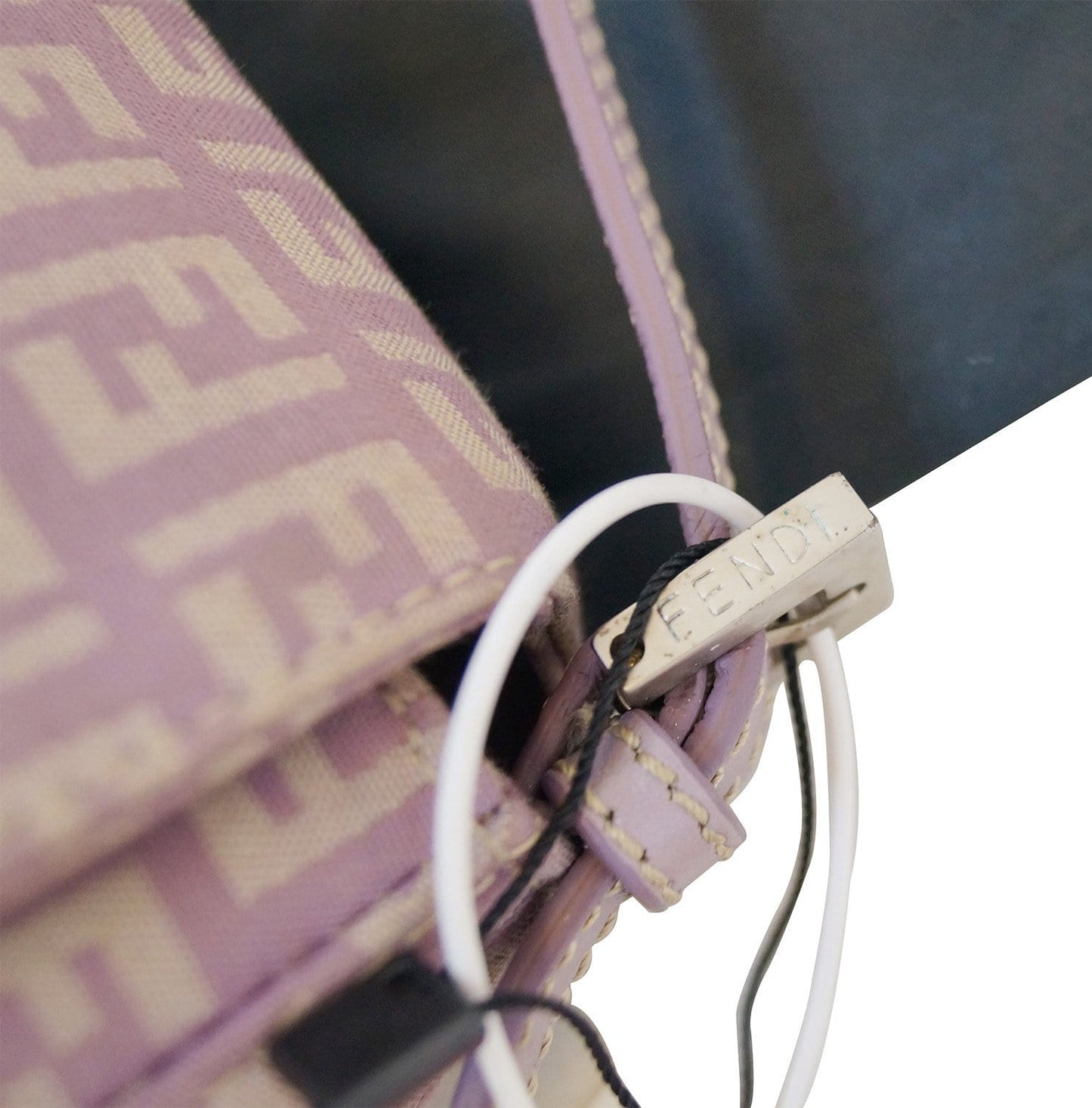 FENDI FF Zucchino Lilac Lavender Baguette Bag - Final Call