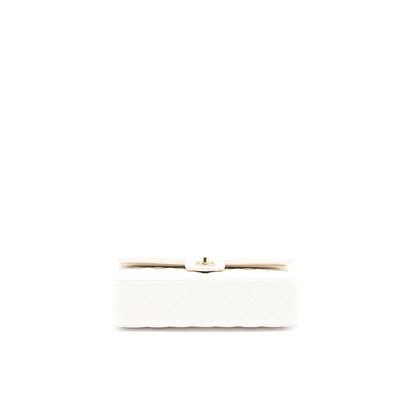Chanel Medium Classic Double Flap Bag Caviar White L