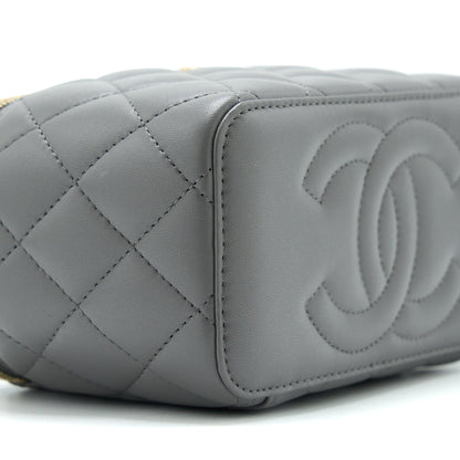 Chanel 22A Top Handle Long Vanity With Chain Grey