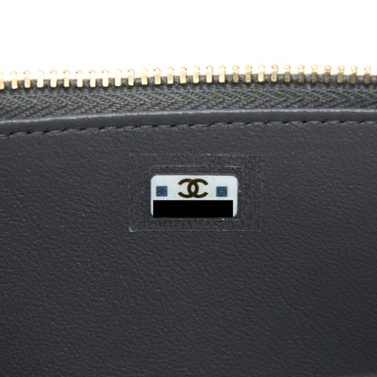 Chanel 22A Top Handle Long Vanity With Chain Grey