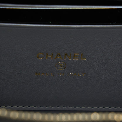 Chanel 22A Top Handle Long Vanity With Chain Grey