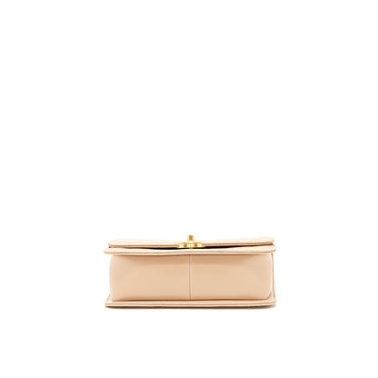 Chanel 21A Gold Crush Flap Bag Calfskin beige