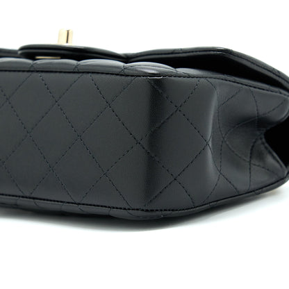 Chanel 22A Top Handle Mini Rectangular Flap Bag Lambskin Black
