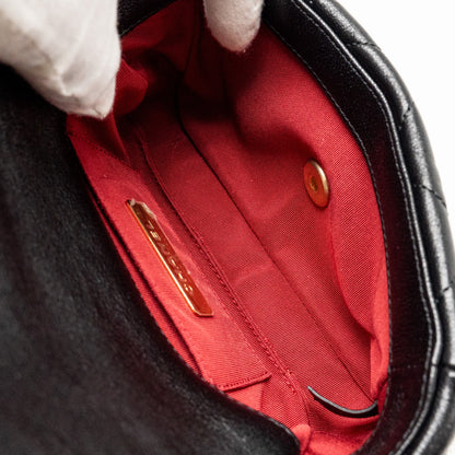 Chanel 19 Waist Bag Goatskin Black Multicolour Hardware