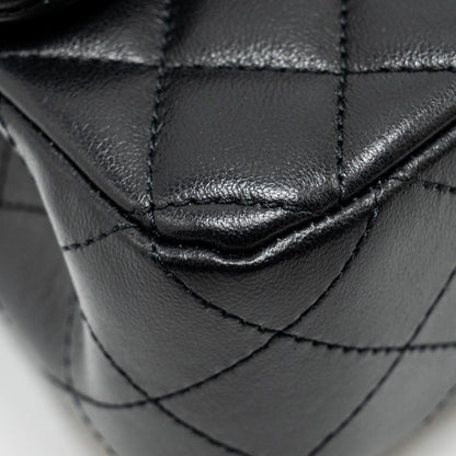 Chanel 24k Pearl Crush Mini Rectangular Flap Bag Shiny Lambskin Black  (microchip)