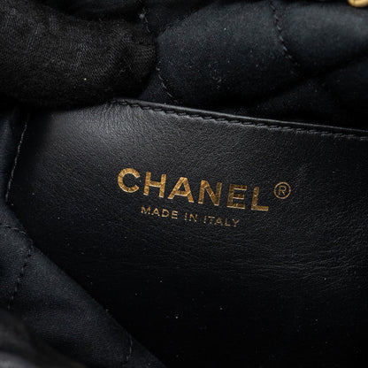 Chanel 23s Mini 22 Bag With Pearl Shiny Calfskin  (Microchip)