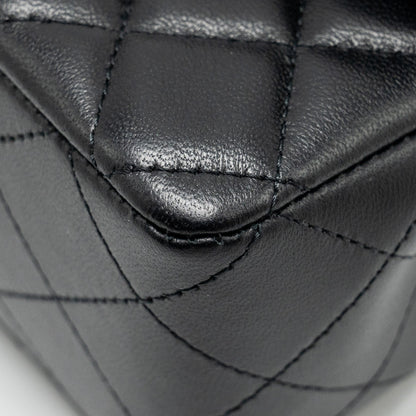Chanel Mini Rectangular Flap Bag Lambskin Black L (microchip)