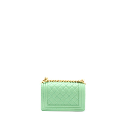 Chanel Small Boy Bag Calfskin Green