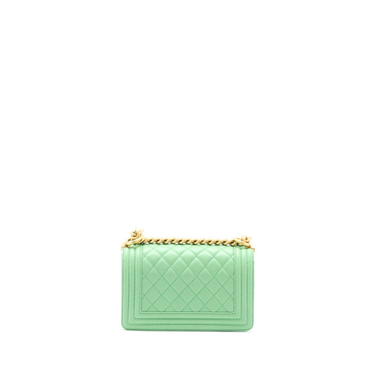 Chanel Small Boy Bag Calfskin Green